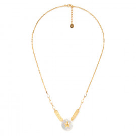 collier médaillon nacre blanche "Olympe" - Franck Herval