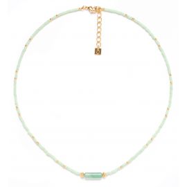 BAHIA short necklace green aventurine - Olivolga