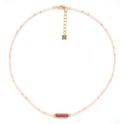 BAHIA short necklace red jasper