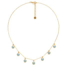 CONFETTIS multidangles necklace blue - Olivolga Bijoux