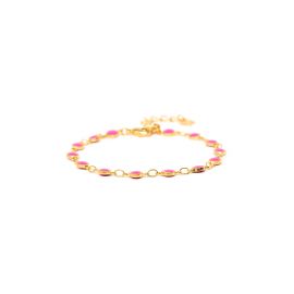 CONFETTIS bracelet chaine fuchsia - Olivolga Bijoux