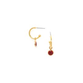 CONFETTIS hook earrings (garnet) - Olivolga Bijoux