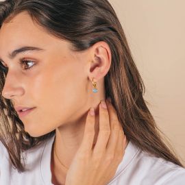 CONFETTIS blue hook earrings - Olivolga Bijoux