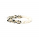 bracelet extensible cube jaspe dalmatien "Les duos" - Nature Bijoux