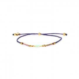 GOBI macrame bracelet violet thread "Les complices" - 