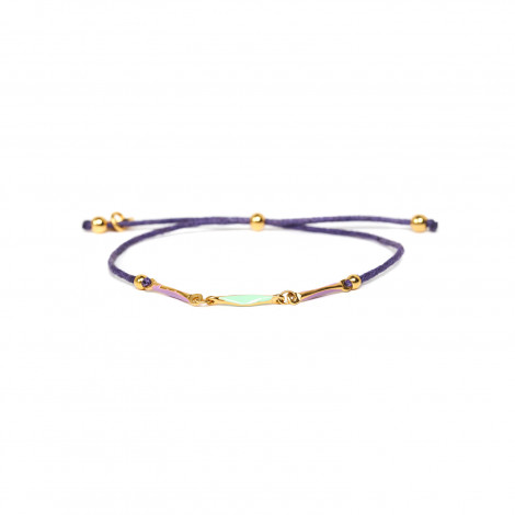 bracelet macgamé cordon violet "GOBI" "Les complices"