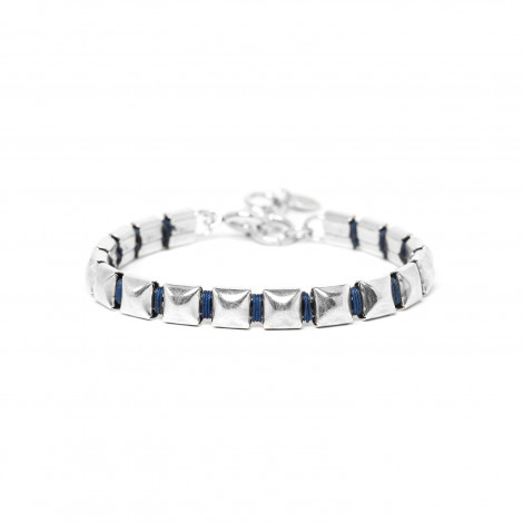bracelet chaine bleu S "Ice cube"