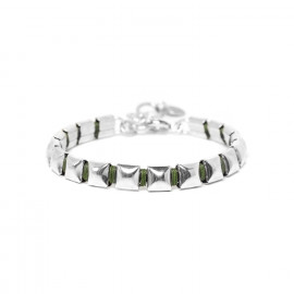 bracelet chaine vert S "Ice cube" - 