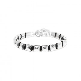 bracelet chaine noir S "Ice cube" - 