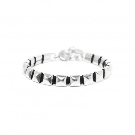 bracelet chaine noir S "Ice cube"