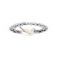 bracelet chaine plate fermoir nacre blanche "Unchain" - Ori Tao