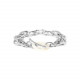 bracelet entrelacs d'anneaux fermoir nacre blanche "Unchain" - Ori Tao