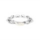 bracelet chaine anneaux fermoir nacre blanche "Unchain" - Ori Tao
