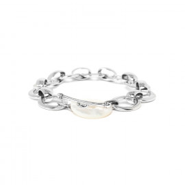 ring bracelet with mother of pearl lock "Unchain" - Ori Tao