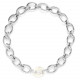 double ring necklace with mother of pearl lock "Unchain" - Ori Tao