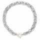 multi ring necklace with mother of pearl lock "Unchain" - Ori Tao