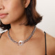 flat chain necklace with mother of pearl lock "Unchain" - Ori Tao