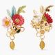 Flower and honey honeycomb earrings - Les Néréides