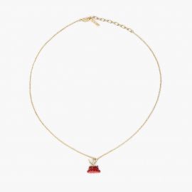 Fine necklace with red flower - 