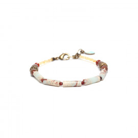 bracelet jasper and pearls "Sweet amber" - Nature Bijoux