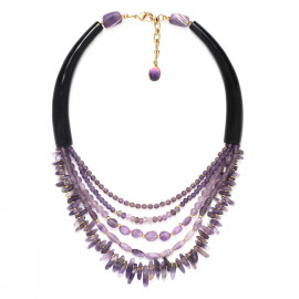 big necklace "Purple rain" - Nature Bijoux