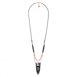 long necklace "Purple rain" - Nature Bijoux