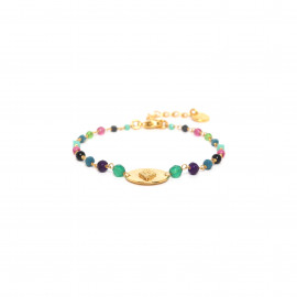 looped beads bracelet (mix green) "Dreamy" - Franck Herval
