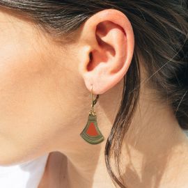 Hook earrings Massaï rust - Amélie Blaise