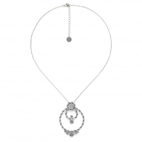 2 rings pendant necklace "Malaga"