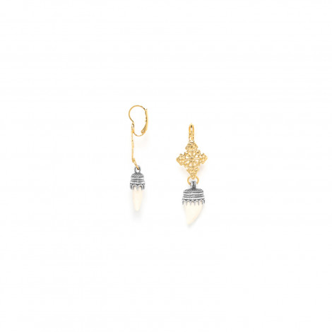 french hook earrings with fang "Urban tribe"