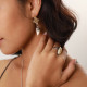 french hook earrings with fang "Urban tribe" - Ori Tao