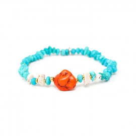 turquoise stretch bracelet "Formentera" - Nature Bijoux