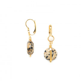 dalmatian jasper disc earrings "Karakorum" - Nature Bijoux