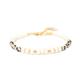 bone & dalmatian jasper bracelet "Karakorum" - Nature Bijoux