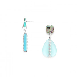upcycled glass drop earrings "Mauna kai" - 