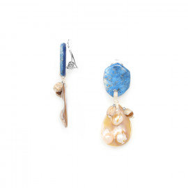 lapis top clip earrings "Nautika" - Nature Bijoux