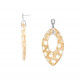 braided fibers earrings with metal top "Panama" - 