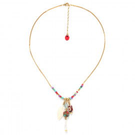 multi dangle gold necklace "Raksha" - Nature Bijoux