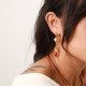 3 dangle earrings "Mandarine" - Nature Bijoux