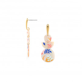 3 mother of pearl elements post earrings "Alix" - Franck Herval