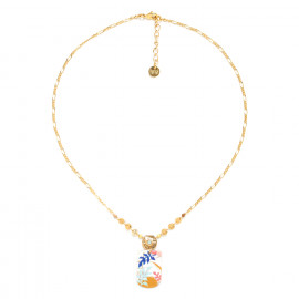 enameled mother of pearl pendant necklace "Alix" - Franck Herval