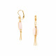3 gold rod french hook earrings "Coline" - 