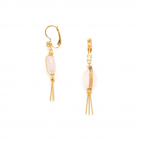 3 gold rod french hook earrings "Coline"