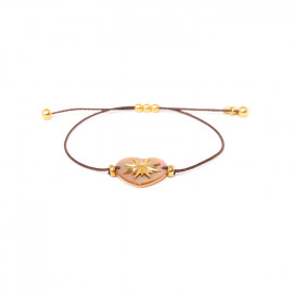 adjustable bracelet with brownlip heart "Lovely" - Franck Herval