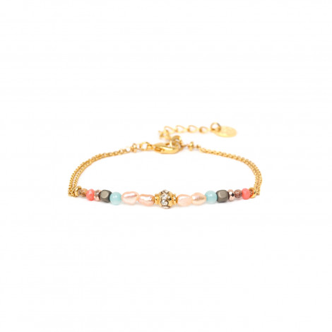 bracelet mousqueton chaîne double "Lovely"