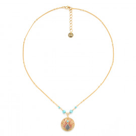 necklace with goldlip medallion "Serena" - Franck Herval