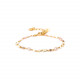bracelet perles nouées fermoir mousqueton "Heloise" - 