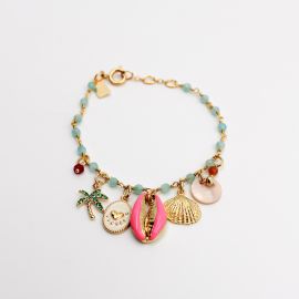 Bracelet CHARLOTTE Pearls and charms - L'atelier des Dames
