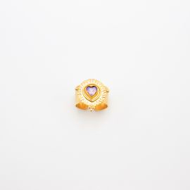 MANON opal heart ring - L'atelier des Dames