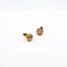 PALOMA moonstone stud earrings - L'atelier des Dames